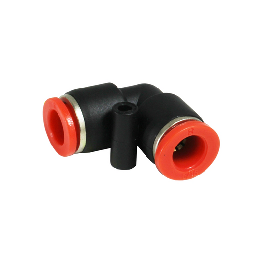 S.U.R.&R. 5/16"" & 8mm Push to Connect Nylon Fuel Line Union; 90 deg.