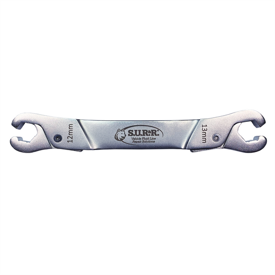 S.U.R.&R. Versatile line wrench featuring unique ratcheting push on / pull off operation. Designed for convenient; single-handed use. Sizes: 12mm (15/32&rdquo;) & 13mm (1/2&rdquo;)