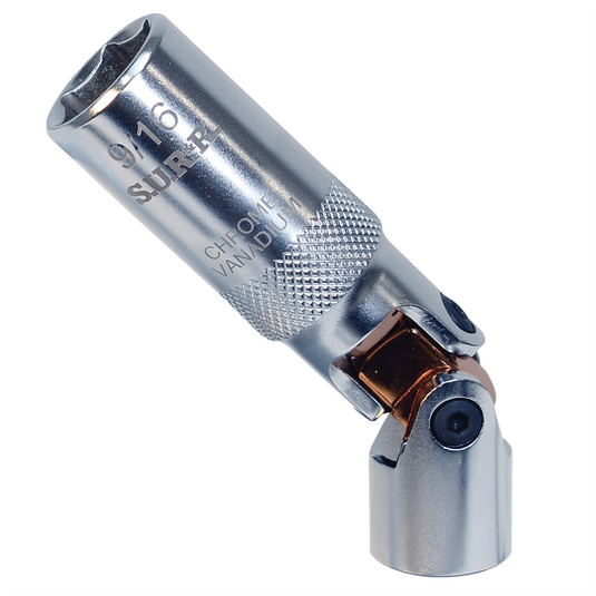 S.U.R.&R. 3/8&rdquo; Drive 9/16"" Spring-Return Spark Plug Socket Set makes spark plug removal/replacement easier and faster