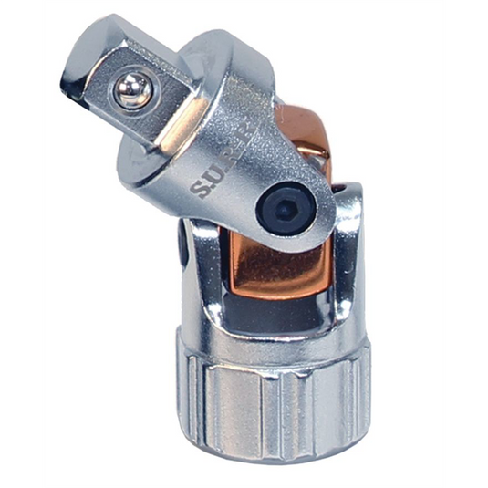 S.U.R.&R. SRUJ12 3/8"" female to 1/2"" male drive spring-return u-joint adapter set with dual springs for maintaining alignment and precise control. Excellent for use in tight spaces and one-handed operation.