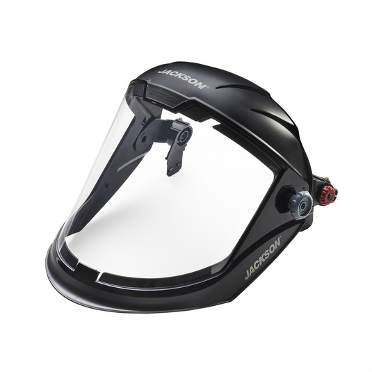 Jackson Safety Jackson Safety - Face Shield - MAXVIEW Premium Series - 9.06"" x 13.38' x 0.04"" Window - Clear - Hard Hat Interchange System (HHIS) for mounting to slotted hard hats