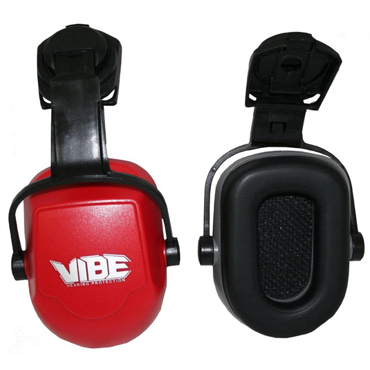 Jackson Safety Jackson Safety - Safe 2 Protection System for Hard Hat - H70 Vibe Series Earmuffs - NRR 25 - Red - Hard Hat Mount