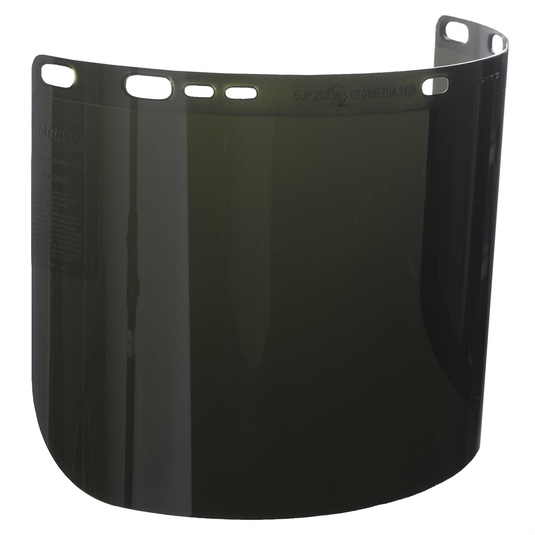 Jackson Safety Jackson Safety - Replacement Windows for F50 Polycarbonate Special Face Shields - Shade IRUV 5.0 - 8"" x 15.5"" x.060"" - D Shape