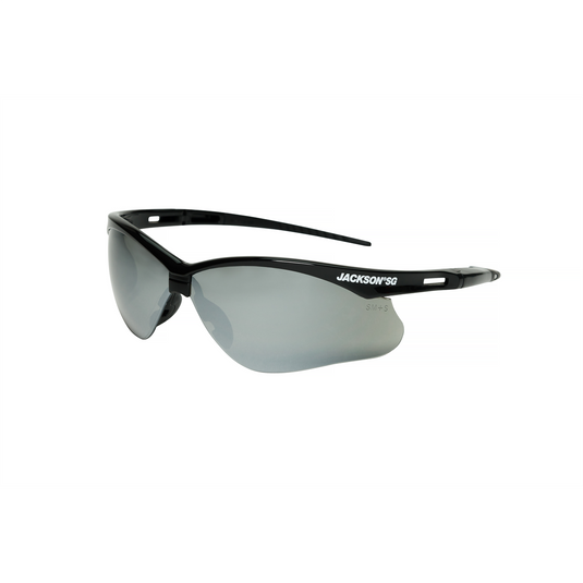 Jackson Safety Jackson Safety - Safety Glasses - SG Series - Smoke Mirror Lens - Black Frame - Hardcoat Anti-Scratch - Outdoor