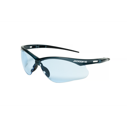 Jackson Safety Jackson Safety - Safety Glasses - SG Series - Light Blue Lens - Blue Frame - Hardcoat Anti-Scratch - Indoor