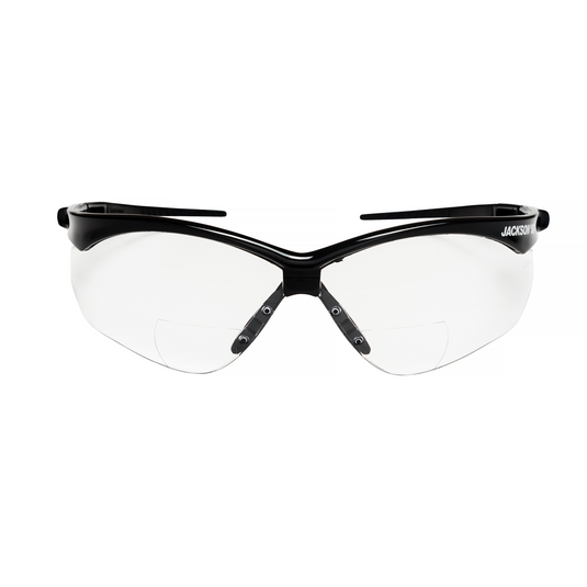Jackson Safety Jackson Safety - Safety Glasses - SG Series - Clear 2.0 Readers Lens - Black Frame - Hardcoat Anti-Scratch - Indoor