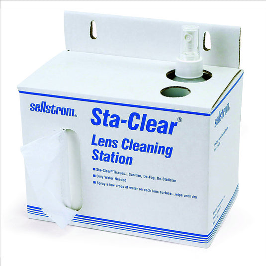 Sellstrom Sellstrom -  Lens Cleaning Cardboard station (1000 tissues and spray bottle)