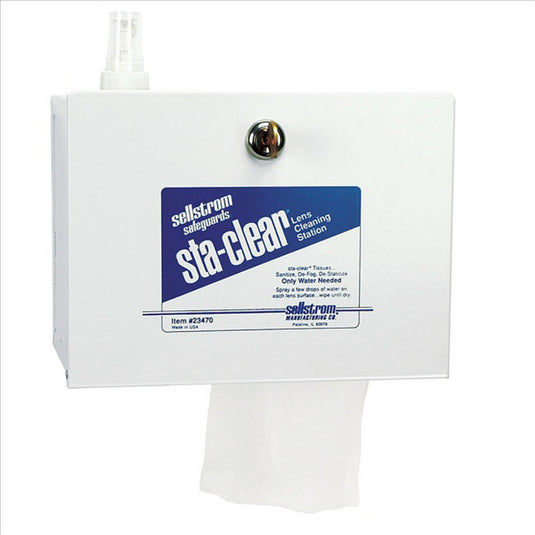 Sellstrom Sellstrom -  Lens Cleaning Metal station (1000 tissues and spray bottle)