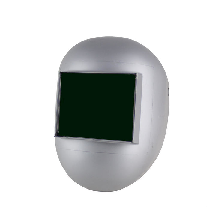 Sellstrom Welding Helmet - Passive - Nylon - Fixed Front  - 5.25-inch x 4.50-inch Viewing Area - Shade 10 - Ratcheting Headgear - Silver - 280 Series