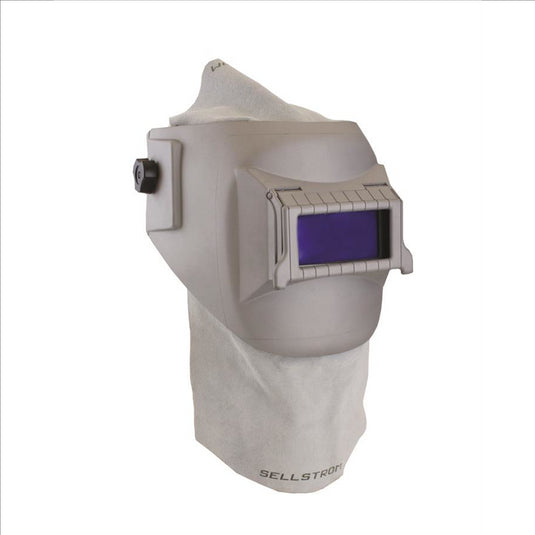 Sellstrom Welding Helmet - Passive - Nylon - Lift Front -  2-inch x 4.25-inch Viewing Area - Shade 10 - Ratcheting Headgear - Grey - Confined Space