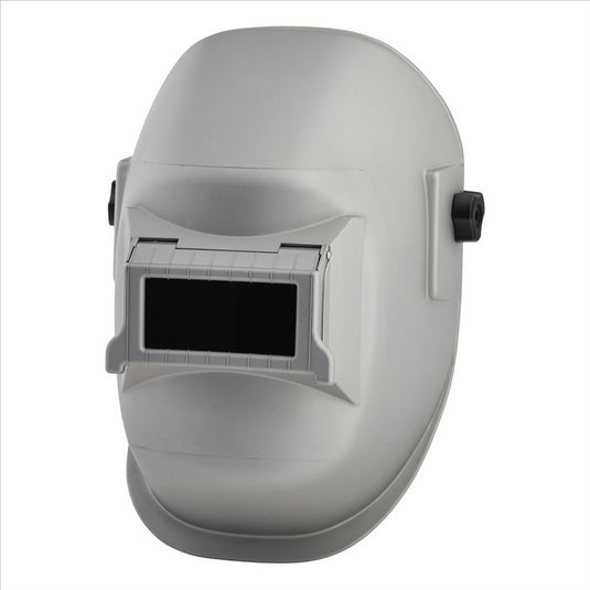 Sellstrom Welding Helmet - Passive - Nylon - Lift Front  - 2-inch x 4.25-inch Viewing Area - Shade 10 - Ratcheting Headgear - Silver - 290 Series