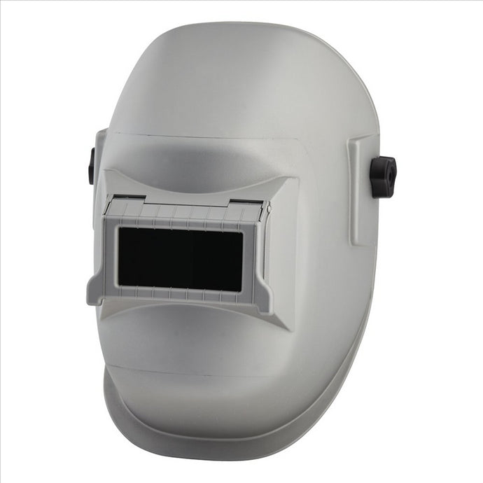 Sellstrom Welding Helmet - Passive - Nylon - Lift Front  - 2-inch x 4.25-inch Viewing Area - Shade 10 - Ratcheting Headgear - Silver - 290 Series