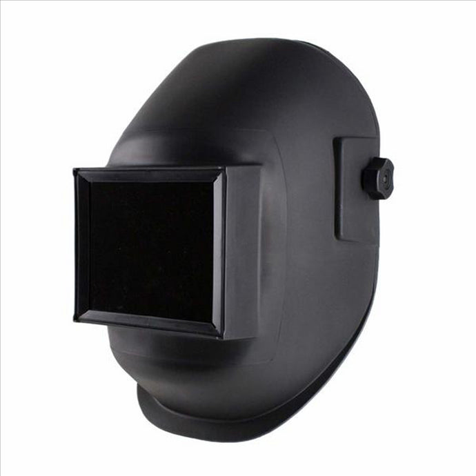 Sellstrom Welding Helmet - Passive - Nylon - Fixed Front  - 4.5-inch x 5.25-inch Viewing Area - Shade 10 - Ratcheting Headgear - Black - Super View Series