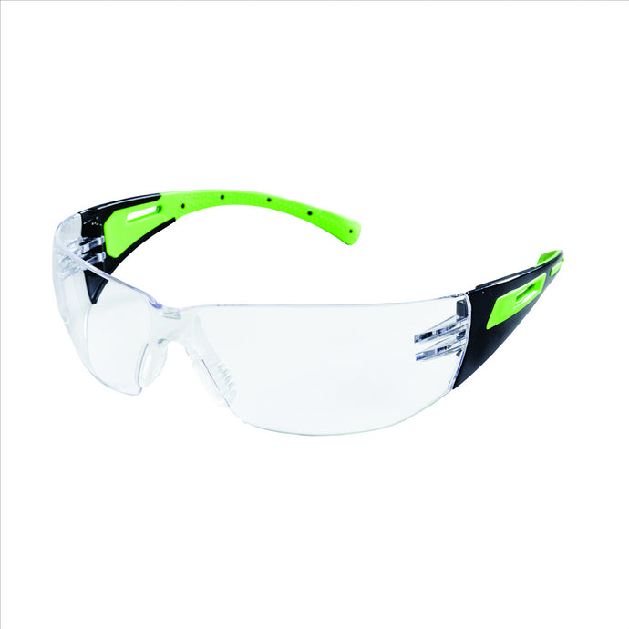 Sellstrom Sellstrom - Safety Glasses - XM300 Series - Clear Lens - Black/Green Frame - Hard Coated