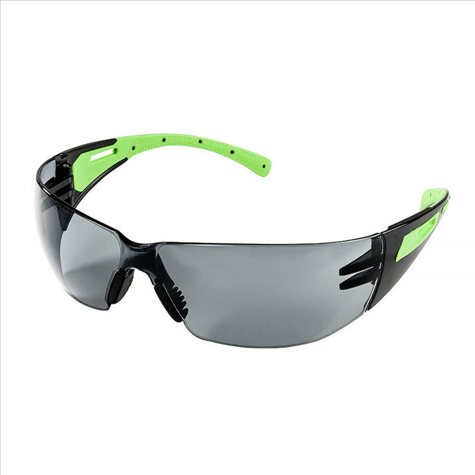 Sellstrom Sellstrom - Safety Glasses - XM300 Series - Smoke Lens - Black/Green Frame - Hard Coated