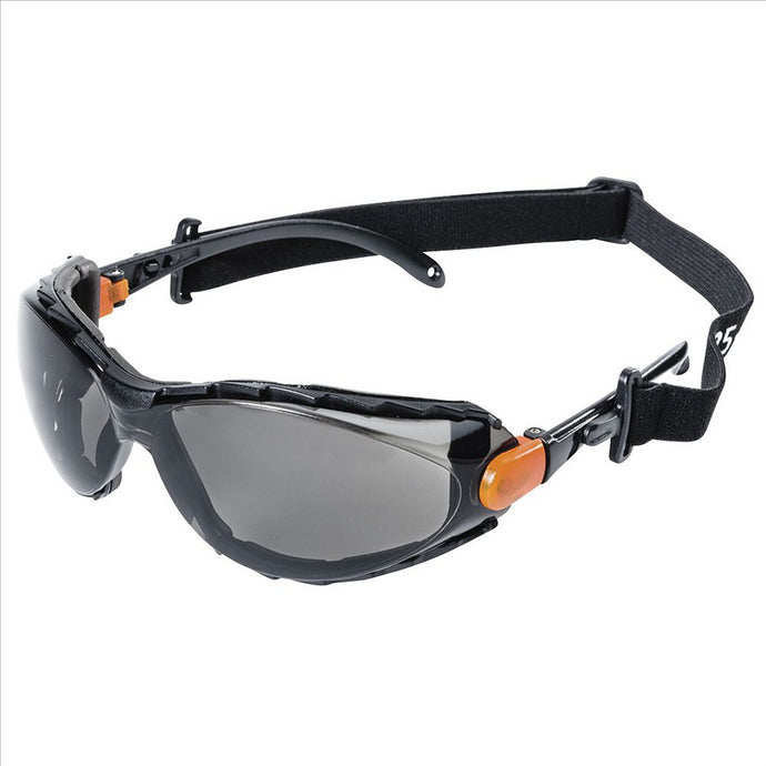 Sellstrom Sellstrom - Safety Glasses - XPS502  Series - Smoke Lens -Black/Orange Frame -  AF/HC - Sealed