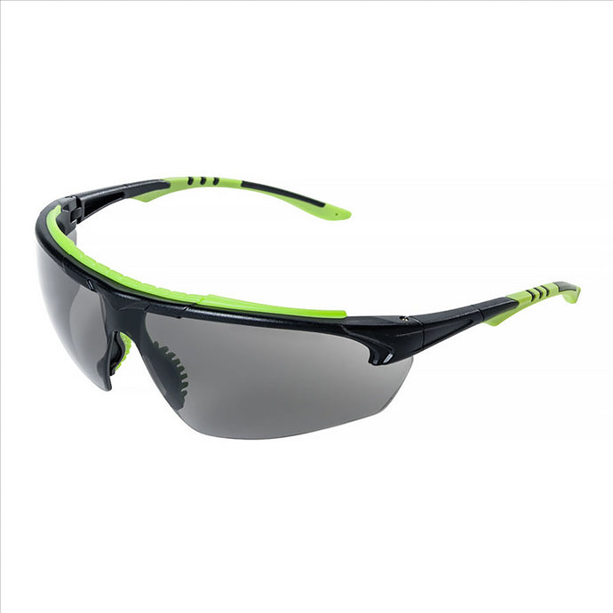 Sellstrom Sellstrom - Safety Glasses - XP410 Series - Smoke Lens - Black/Green Frame -  AF/HC