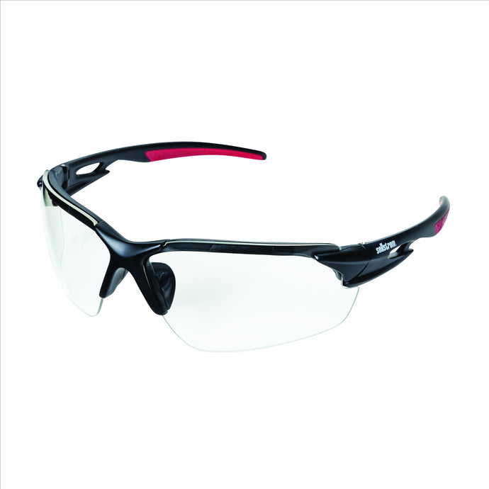 Sellstrom Sellstrom - Safety Glasses - XP450 Series - Clear Lens - Black/Red Frame -  HC/AF