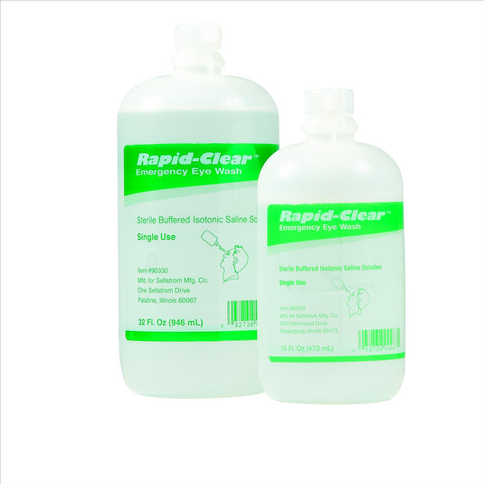 Sellstrom - 32 oz Replacement Bottles for Rapid-Clear eyewash bottle station