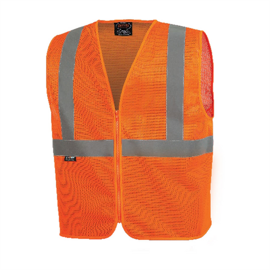 Pioneer Pioneer - Mesh Safety Vest No Pockets - Hi-Vis Orange - Size Medium