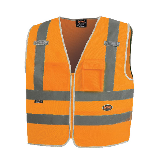 Pioneer Pioneer - Multi-Pocket Safety Vest - Hi-Vis Orange - Size Small