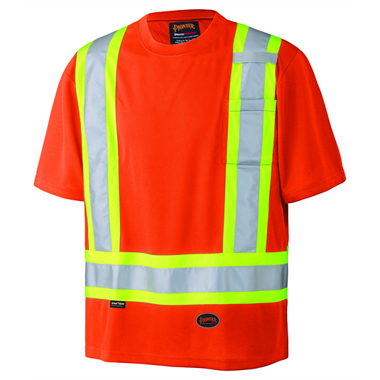 Pioneer Pioneer - Birdseye Safety T-Shirt - Hi-Viz Orange - Size XL