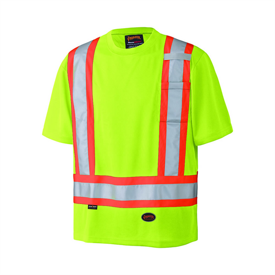 Pioneer Pioneer - Birdseye Safety T-Shirt - Hi-Viz Yellow/Green - Size 3XL