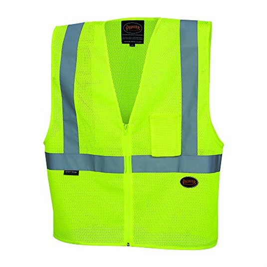 Pioneer Pioneer - Zip-Up Safety Vest - Hi-Vis Yellow/Green - Size Medium