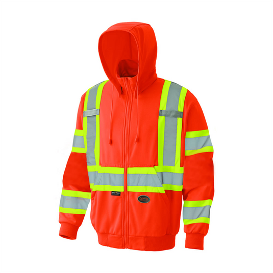 Pioneer Pioneer - Hoodie - Hi-Viz Micro Fleece Zip Style - Hi-Viz Orange - Size Small
