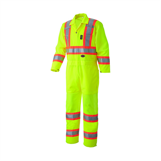Pioneer Pioneer - Coverall - Hi-Viz - Traffic Safety - Hi-Viz Yellow/Green - Size Large