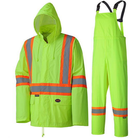 Pioneer Pioneer - Lightweight Hi-Vis Safety Rainsuit - Hi-Viz Yellow/Green - Size 2XL