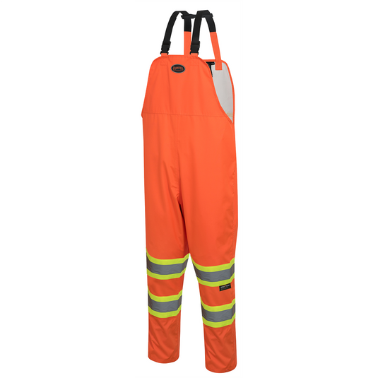 Pioneer Pioneer - Hi-Vis Safety Rainwear Bib Pants - Orange - Size Large