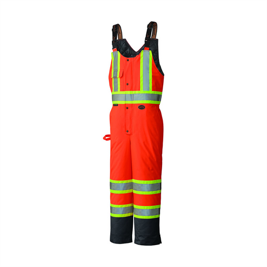 Pioneer Pioneer - Hi-Vis 100% Waterproof Quilted Bib Pant - Hi-Viz Orange - Size 4XL