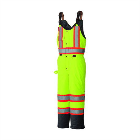 Pioneer Pioneer - Hi-Vis 100% Waterproof Quilted Bib Pant - Hi-Viz Yellow/Green - Size Medium