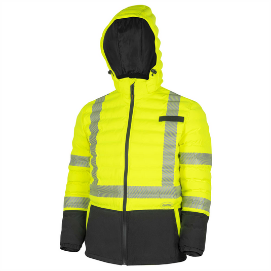 Pioneer Seamless Quileted Parka - Color:  Hi-Vis Yellow / Black  - Size: Medium