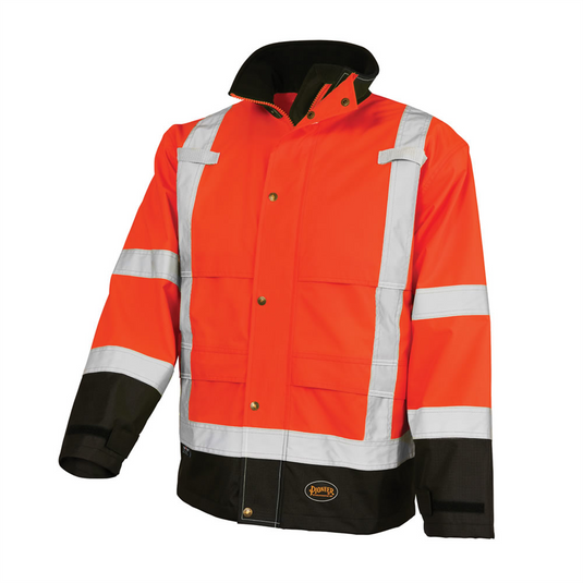 Pioneer Pioneer - Ripstop Waterproof Safety Jacket - Hi-Vis Orange - Size Medium