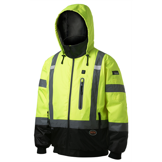 Pioneer Pioneer - Hi-Vis Heated Bomber Jacket - Yellow/Green - Size Small