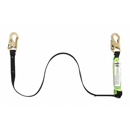 PeakWorks PeakWorks - Shock Absorbing Lanyards - Tear Pack 1"" Webbing -  Single Leg - Weight Capacity 130 to 310 Lbs - 6' - Adjustable