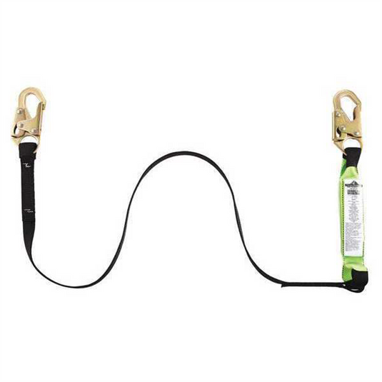 PeakWorks PeakWorks - Shock Absorbing Lanyards - Tear Pack 1"" Webbing -  Single Leg - Weight Capacity 130 to 310 Lbs - 4'