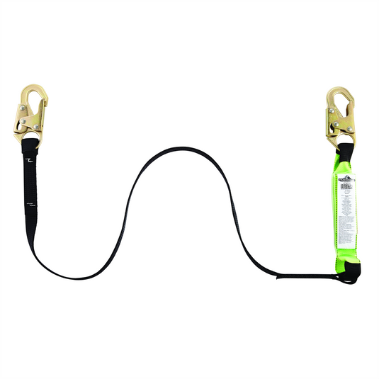 PeakWorks PeakWorks - Shock Absorbing Lanyards - Tear Pack 1"" Webbing -  Single Leg - Weight Capacity 130 to 310 Lbs - 6'