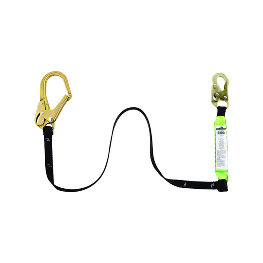 PeakWorks PeakWorks - Shock Absorbing Lanyards - Tear Pack 1"" Webbing -  Single Leg - Weight Capacity 130 to 310 Lbs - 6'