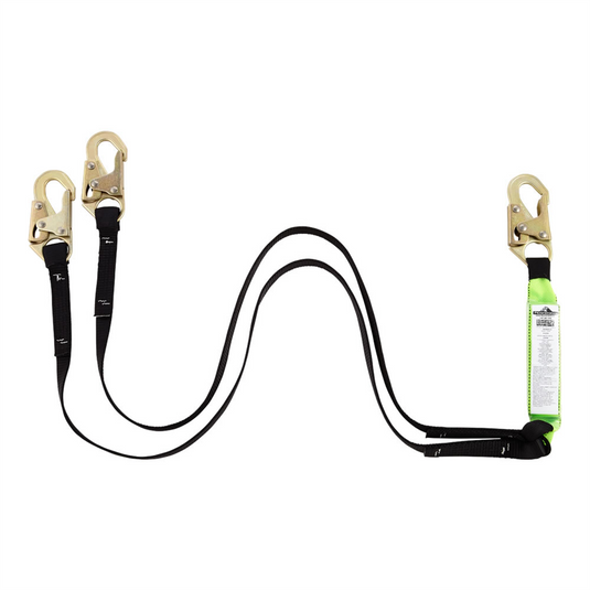 PeakWorks PeakWorks - Shock Absorbing Lanyards - Tear Pack 1""Webbing -  Double Leg - Weight Capacity 130 to 310 Lbs - 6'