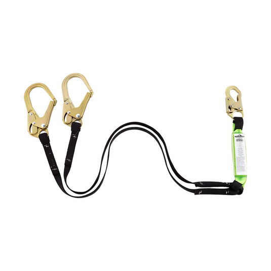 PeakWorks PeakWorks - Shock Absorbing Lanyards - Tear Pack 1"" Webbing -  Double Leg - Weight Capacity 130 to 310 Lbs - 6'