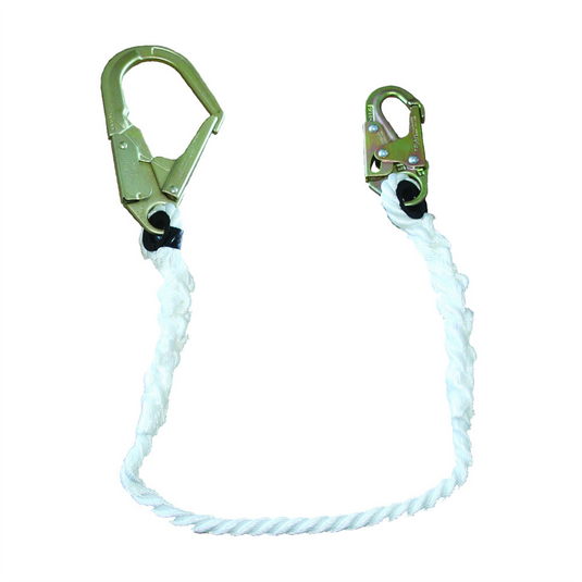 PeakWorks PeakWorks - Restraint Lanyard with 5/8"" Rope - Snap & Form Hooks - 4 FT