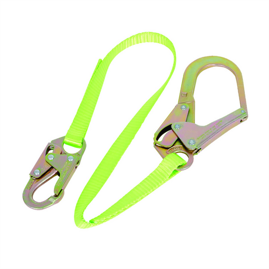 PeakWorks PeakWorks - Restraint Lanyard with 1"" Webbing - Snap & Form Hooks - 6 FT