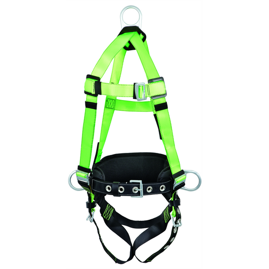PeakWorks PeakWorks - Contractor Harness with Positioning Belt - Grommeted Leg Straps - 3D - Class AP - Size XL