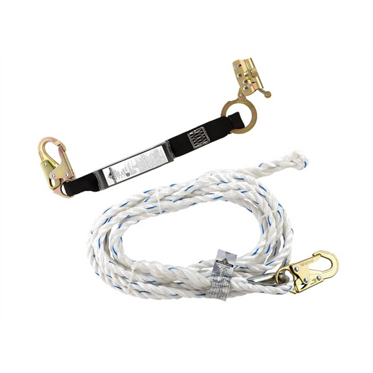 PeakWorks PeakWorks - Standard Vertical Lifeline; 5/8"" Rope - 25 FT - Snap Hook and Back Splice / Rope Grab