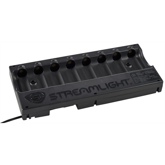 Streamlight Li-Ion 8-unit Bank Charger; No Battery Packs Included; Black