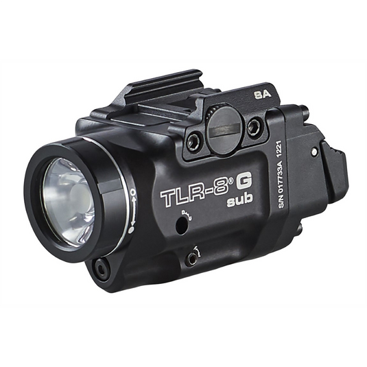 Streamlight TLR-8 sub Rail Mounted Tactical Light with Green Laser for SIG SAUER P365 and P365 XL Handguns; Black