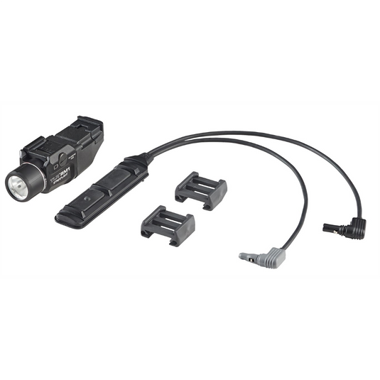 Streamlight TLR RM 1 Laser Rail Mounted Tactical Lighting System with HPL Face Cap and Red Laser; Black
